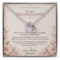 To My Granddaughter Love Knot Necklace – Gift From Grandma